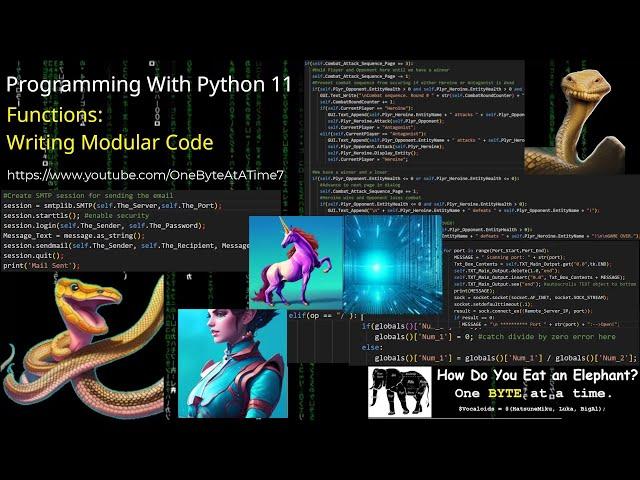 Programming With Python 11: Functions - Writing Modular Code