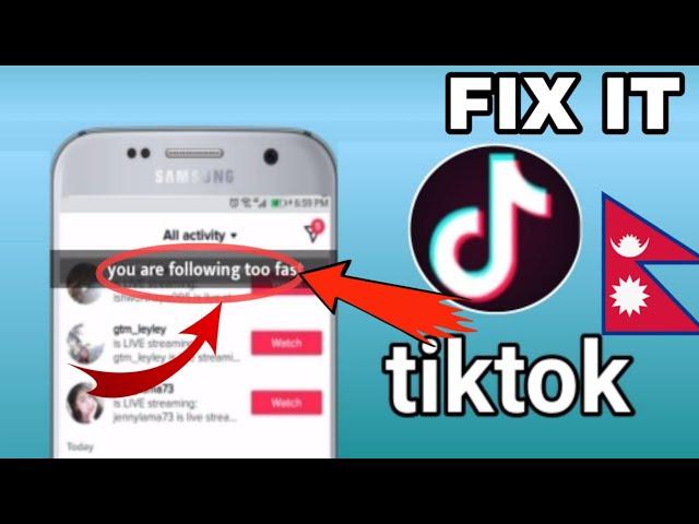 You are following too fast ! How to solve problem in tiktok fix it. #tiktoktrend #tiktokfollowers