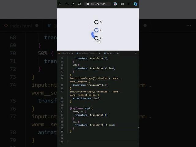 Day 039 -  Micro Css Radio button animation #coding #webdevelopment #frontend #html #css #webdev