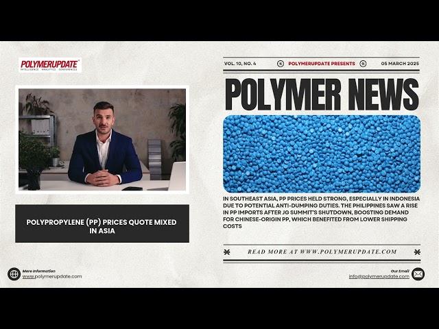 Polymer News: Polypropylene (PP) Prices Quote Mixed In Asia