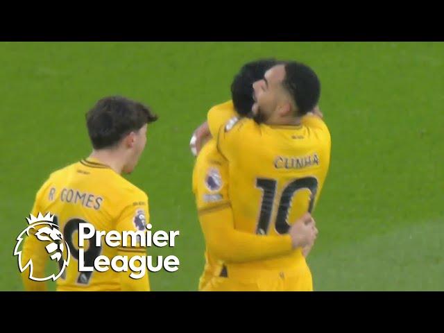 Matheus Cunha powers Wolves 3-0 ahead of Leicester City | Premier League | NBC Sports