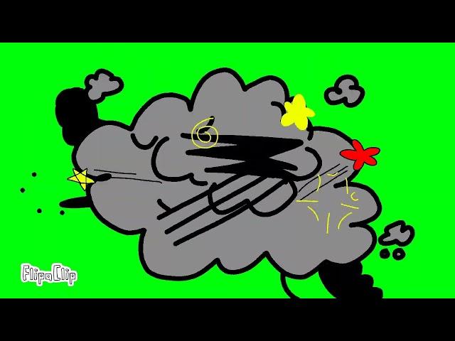 Ek Doodles Fight Cloud Green Screen