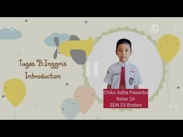 Perkenalan Diri memakai Bahasa Inggris | Introduction | Tugas Bahasa Inggris Kelas 2 SD