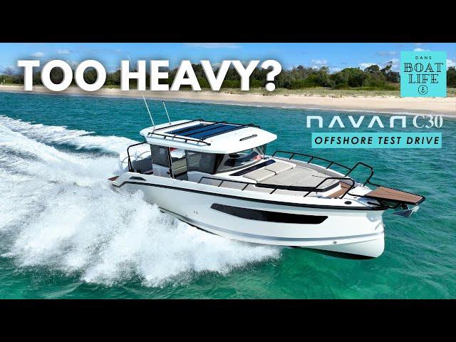 EXTRA Weight OK? NAVAN C30 - Test Drive with twin 250Hp Mercury Outboards