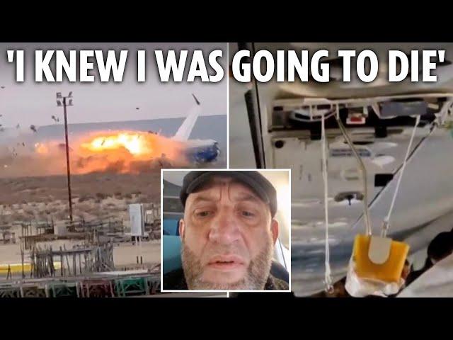 Plane crash survivor says he prayed as he waited for jet to fall apart after 'Russian missile hit'