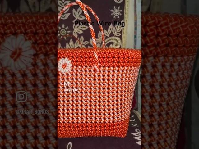 Plastic wire bag || orange and white colour ||