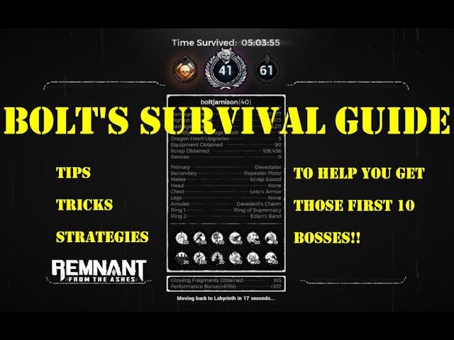 Remnant from the Ashes: Survival mode guide - Tips to help you beat those 1st 10 bosses!!