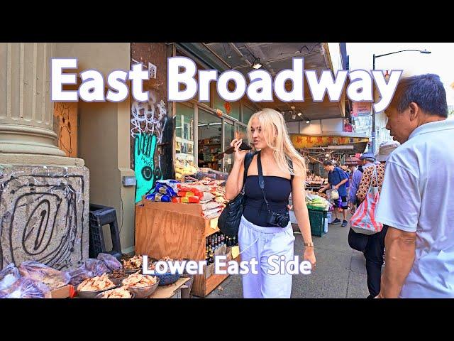 【4K】𝐖𝐀𝐋𝐊  East Broadway on the Lower East Side NYC