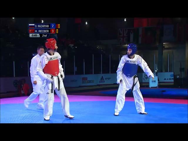 Taekwondo WTF. Чемпионат мира среди юниоров. Полуфинал. М-59 Nazaryan-Recber