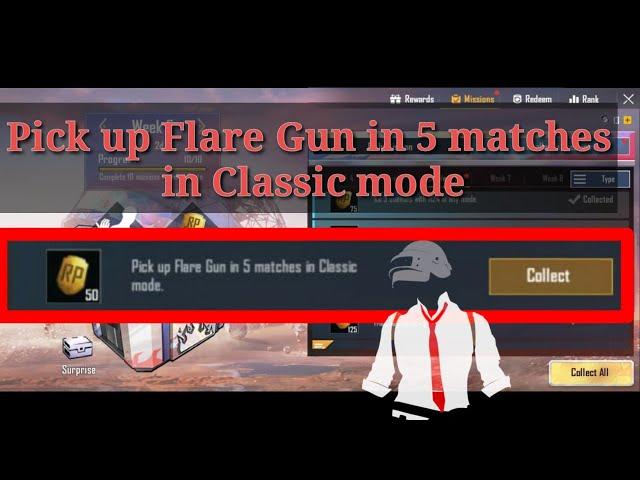 100% Flare Gun Location in PUBG Mobile  || Pick up Flare Gun in 5 Matches in Classic Mode