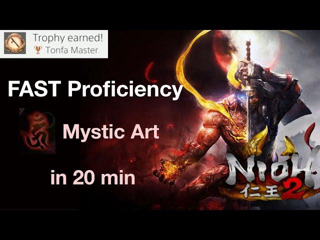 [Nioh 2] FAST weapon PROFICIENCY for MYSTIC ART - Amrita farming - TROPHY Tonfa Master, (...) Master