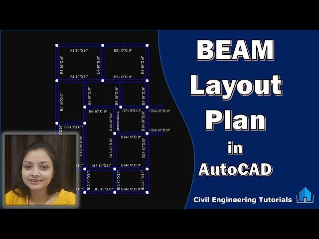 How to draw BEAM Layout Plan of Building in AutoCAD || Building #2
