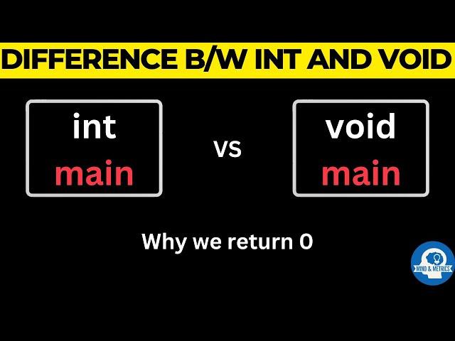 Difference between int main and void main in c programming in urdu/hindi | Mind & Metrics|