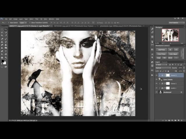 Using Scary Textures in Photoshop - Video Demo from Photobacks