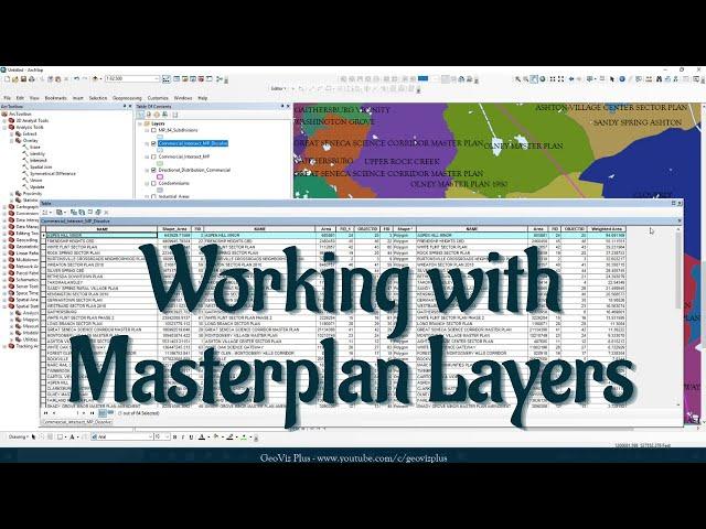 Working with GIS Masterplan Layers in Arc GIS