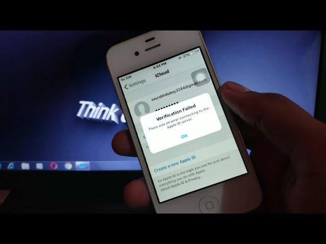 iPhone || Verification failed || Apple ID || Problem solved || iPhone 4s ||