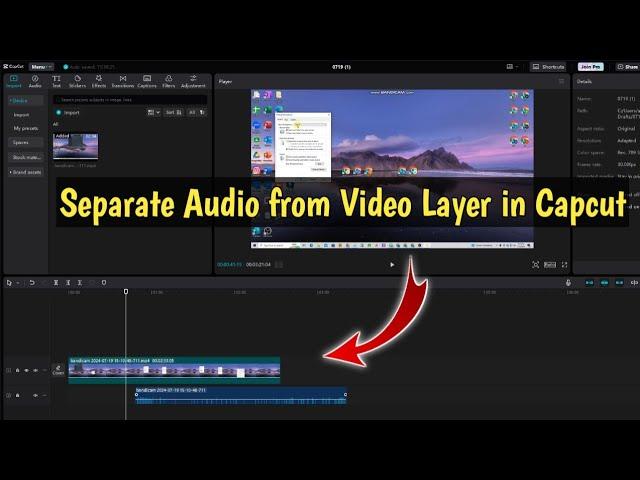 How to Separate Audio from Video Layer in Capcut