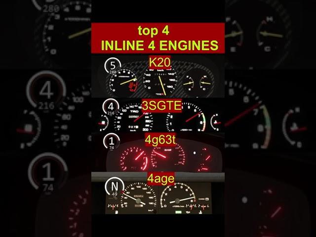 engine K20 vs engine 3SGTE vs engine 4G63 vs engin 4AGE