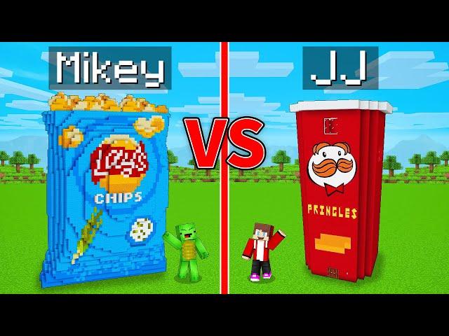 Mikey vs JJ Chips House Survival Battle in Minecraft (Maizen)