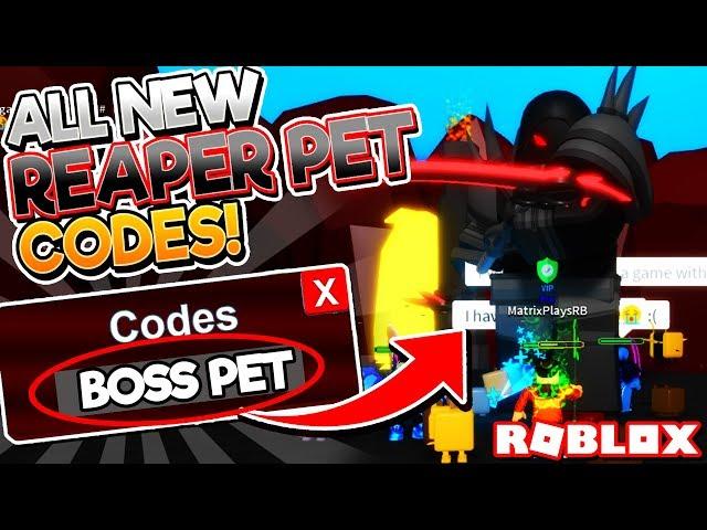 ALL FREE *BOSS PET* CODES in NEW REAPER SIMULATOR UPDATE! (Roblox)