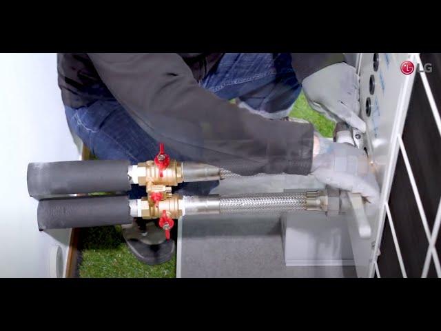 LG Therma V R32 Monobloc Installation Guide Step 1 – Unit & Piping Installation