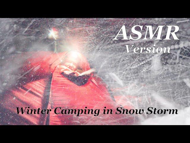 ASMR, Winter Camping in a Snow Storm, Blizzard, Wind Sounds for Sleep Study Relaxing, Anxiety Relief