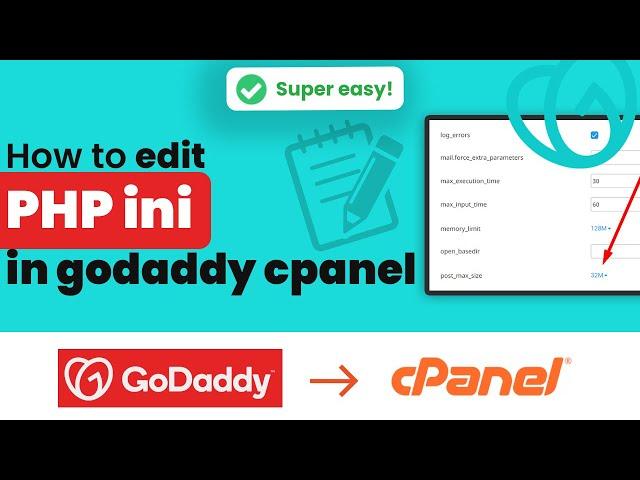 How to edit php ini in GoDaddy cPanel 2024 | Initial Solution