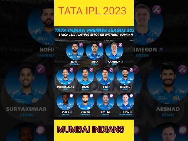 Tata Ipl 2023 mumbai Indians best Playing XI #shorts #mumbaiindians #ipl2023