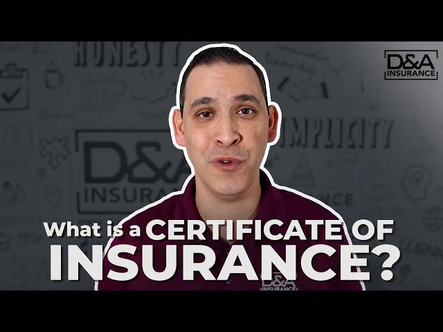 What is a Certificate of Insurance