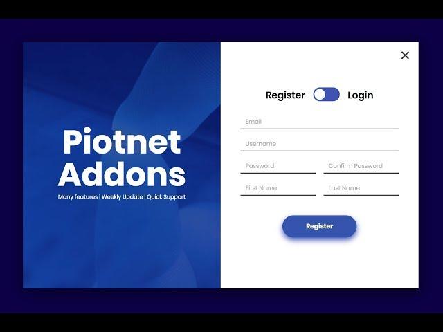 Register Form, Login Form Builder for Elementor Tutorial | Piotnet Addons For Elementor PAFE