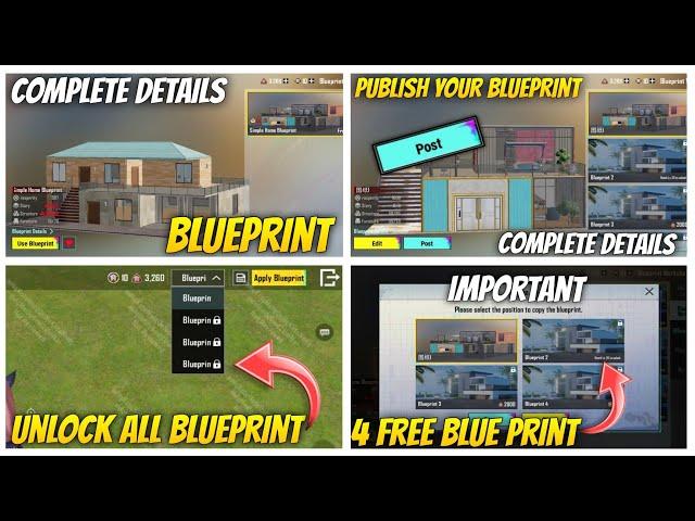 Blueprint Complete Tutorial Pubg Home // How To Use Blueprint Option In Pubg Home / Blueprint pubg