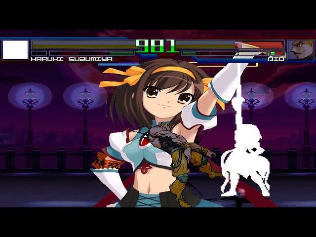 NICK54222 MUGEN: Haruhi Suzumiya (me) VS Dio Brando