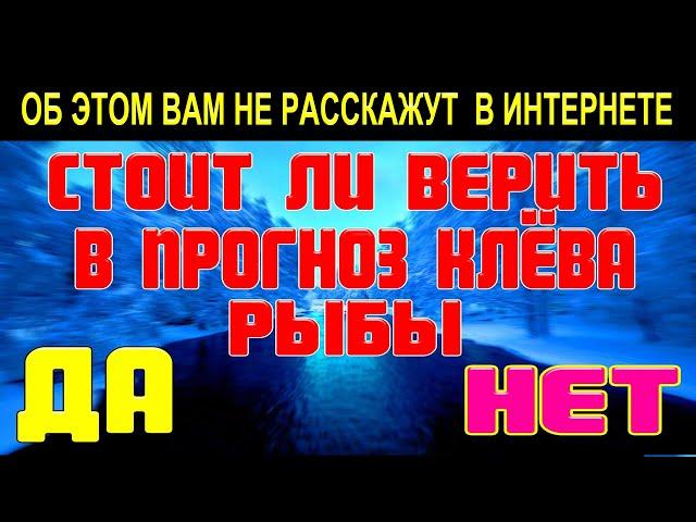 ВСЯ ПРАВДА про Прогноз Клёва Рыбы  Стоит ли этому верить ДА или НЕТ