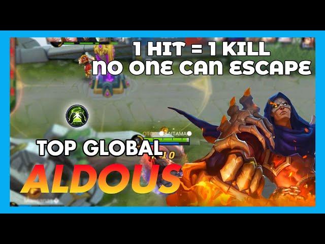 ONE PUNCH KILL!!  ANTI CC!! | TOP GLOBAL ALDOUS GAMEPLAY [●SAITAMA●] - MLBB