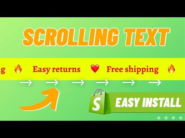 Add Scrolling Text on Dawn theme Shopify