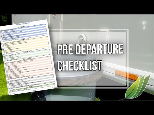 Caravan pre-departure checklist