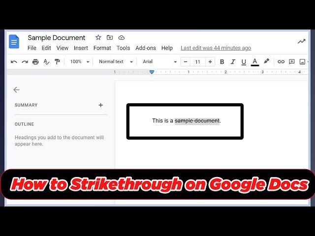 [GUIDE] How to Strikethrough on Google Docs (100% Working)