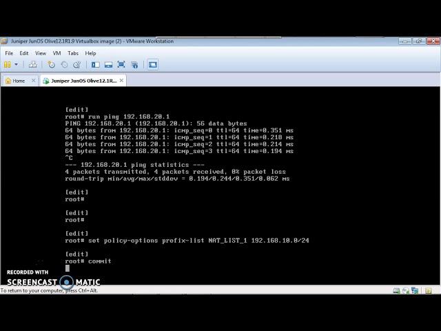 Basic NAT Juniper configuration.