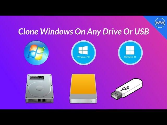 How To Clone Windows 7, Windows 10, Windows 11 on any Drive (Bootable)