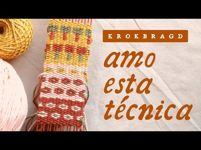 Krokbragd technique | How to weave flowers on a frame loom  - Lets work our patience!