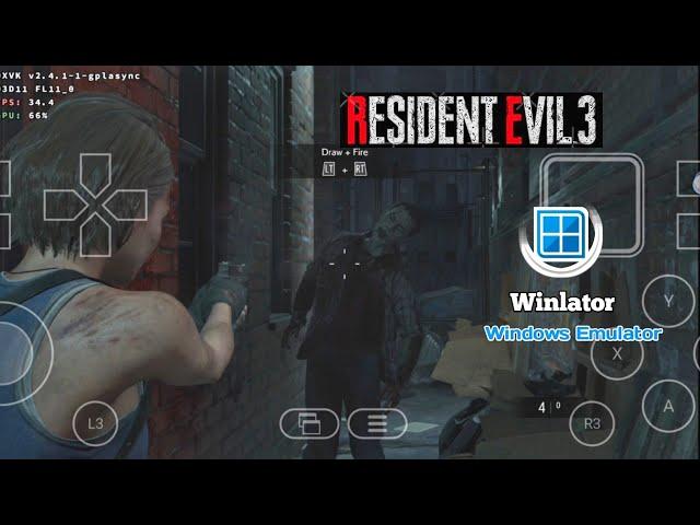 Resident Evil 3 Remake Gameplay (HD) Winlator (Windows Emulator) Android