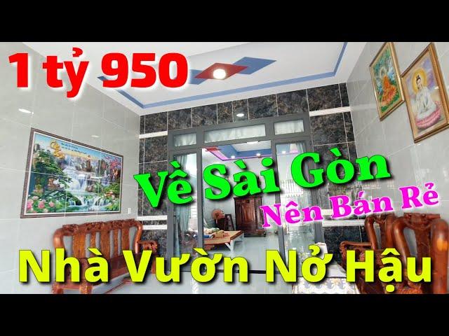 Nhà vườn 575m2 nở hậu giá rẻ 1 tỷ 950 triệu khu dân cư đông ở xã Tiên Thuận huyện Bến Cầu Tây Ninh