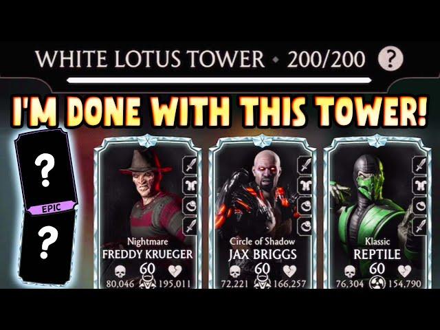 MK Mobile. FINAL Fatal White Lotus Tower Run, Finally It's Over... My Final Reward.