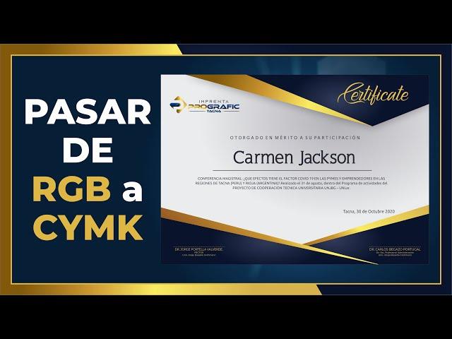 Como pasar de color RGB a CYMK para Impresión Certificado en CorelDRAW