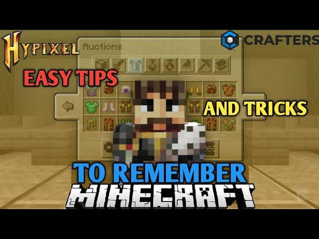 TIPS AND TRICKS TO REMEMBER IN CRAFTERSMC SKYBLOCK #craftersmc #fakepixelskyblock #frostnetwork