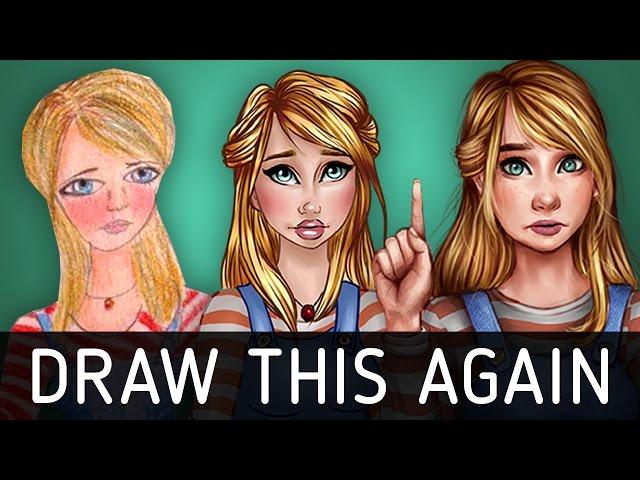 DRAW THIS AGAIN... AGAIN!? #2 | Redraw Challenge | Jenna Drawing