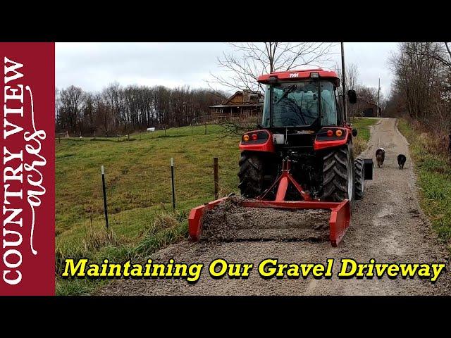 First time using a land leveler to maintain our gravel driveway.  Definitely easy to use.