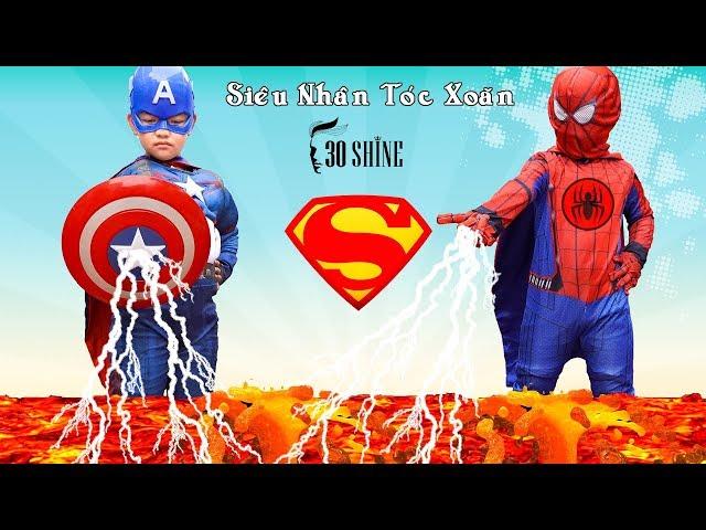 Siêu Anh Hùng Đối Đầu Dung Nham | Superheroes And Lava  Min Min TV Minh Khoa