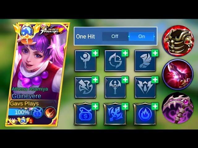 GUINEVERE TOP 1 GLOBAL BEST BUILD AND EMBLEM 2023 (1 HIT DELETE!!) | MLBB