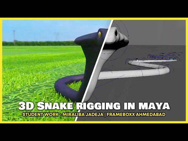 3D Snake Rig in Maya | Student Work- Miraliba Jadeja | Frameboxx Ahmedabad